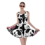 black and white rose sugar skull Skater Dress