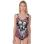 black and white rose sugar skull Princess Tank Leotard 