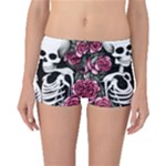 black and white rose sugar skull Boyleg Bikini Bottoms