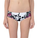 black and white rose sugar skull Classic Bikini Bottoms