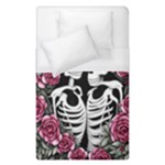 black and white rose sugar skull Duvet Cover (Single Size)