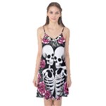 black and white rose sugar skull Camis Nightgown 