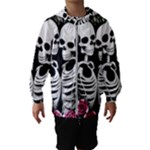 black and white rose sugar skull Kids  Hooded Windbreaker