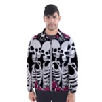 black and white rose sugar skull Men s Windbreaker