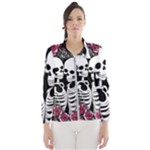 black and white rose sugar skull Women s Windbreaker