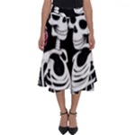 black and white rose sugar skull Perfect Length Midi Skirt