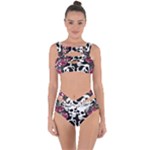 black and white rose sugar skull Bandaged Up Bikini Set 