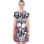 black and white rose sugar skull Adorable in Chiffon Dress