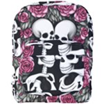 black and white rose sugar skull Full Print Backpack