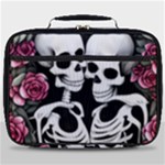 black and white rose sugar skull Full Print Lunch Bag
