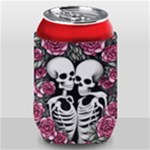 black and white rose sugar skull Can Holder