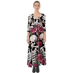 Button Up Boho Maxi Dress 