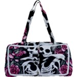 black and white rose sugar skull Multi Function Bag