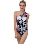 black and white rose sugar skull To One Side Swimsuit