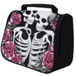 black and white rose sugar skull Full Print Travel Pouch (Big)