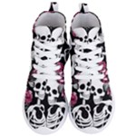 black and white rose sugar skull Women s Lightweight High Top Sneakers