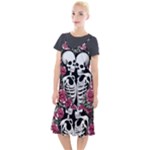 black and white rose sugar skull Camis Fishtail Dress