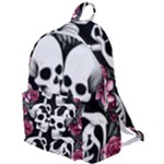 black and white rose sugar skull The Plain Backpack