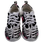 black and white rose sugar skull Mens Athletic Shoes