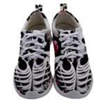 black and white rose sugar skull Women Athletic Shoes