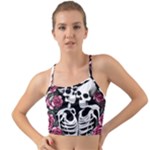 black and white rose sugar skull Mini Tank Bikini Top