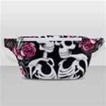 black and white rose sugar skull Waist Bag 