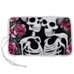 black and white rose sugar skull Pen Storage Case (M)