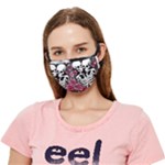 black and white rose sugar skull Crease Cloth Face Mask (Adult)