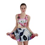 Floral Skeletons Mini Skirt