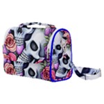 Floral Skeletons Satchel Shoulder Bag