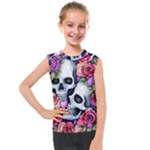 Floral Skeletons Kids  Mesh Tank Top