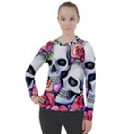 Floral Skeletons Women s Pique Long Sleeve Tee