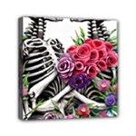 Gothic Floral Skeletons Mini Canvas 6  x 6  (Stretched)