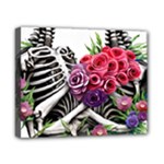 Gothic Floral Skeletons Canvas 10  x 8  (Stretched)