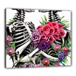 Gothic Floral Skeletons Canvas 24  x 20  (Stretched)