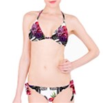 Gothic Floral Skeletons Classic Bikini Set