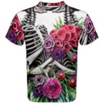 Gothic Floral Skeletons Men s Cotton Tee