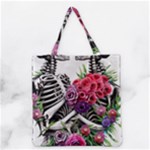 Gothic Floral Skeletons Grocery Tote Bag