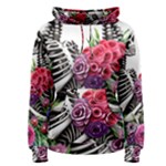 Gothic Floral Skeletons Women s Pullover Hoodie