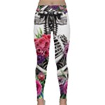 Gothic Floral Skeletons Classic Yoga Leggings