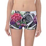 Gothic Floral Skeletons Boyleg Bikini Bottoms