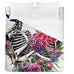 Gothic Floral Skeletons Duvet Cover (Queen Size)