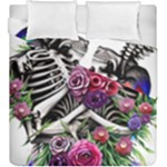 Gothic Floral Skeletons Duvet Cover Double Side (King Size)