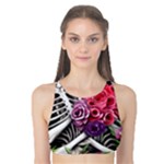 Gothic Floral Skeletons Tank Bikini Top