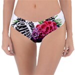 Gothic Floral Skeletons Reversible Classic Bikini Bottoms