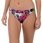 Gothic Floral Skeletons Band Bikini Bottoms