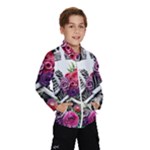 Gothic Floral Skeletons Kids  Windbreaker