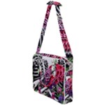 Gothic Floral Skeletons Cross Body Office Bag