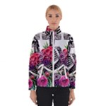 Gothic Floral Skeletons Women s Bomber Jacket