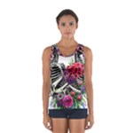 Gothic Floral Skeletons Sport Tank Top 